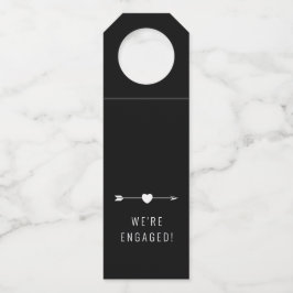 Minimalistisch | Verlobung | Schwarze Flasche Flaschenanhänger