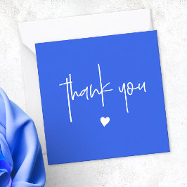 Minimalistisch Vielen Dank an Royal Blue Heart Com Mitteilungskarte