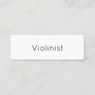 Minimalistisch Violinist Schwarz-weiß Violine Mini Visitenkarte