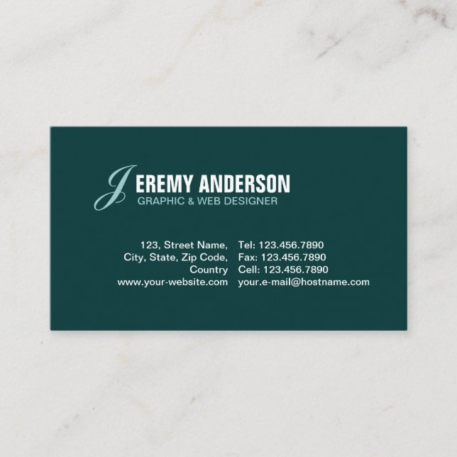 Minimalistisch Visitenkarte (Vorderseite)