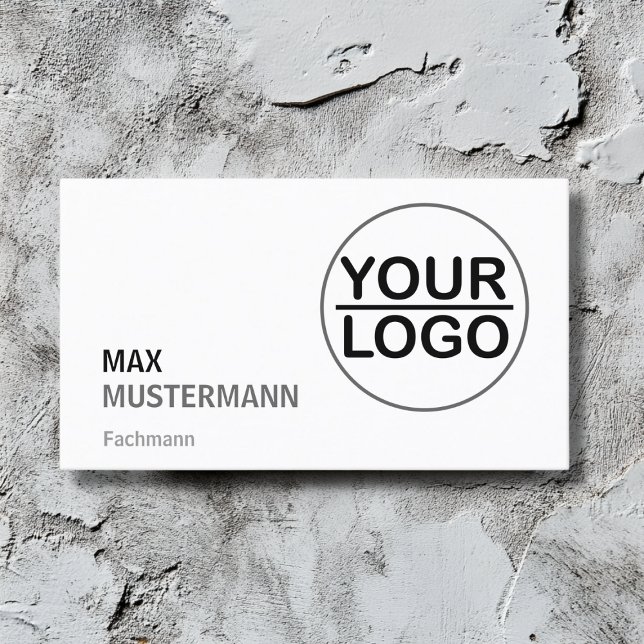 Minimalistisch Visitenkarten mit LOGO Visitenkarte (Von Creator hochgeladen)