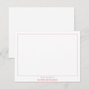 Minimalistisch Vom Schreibtisch des Square Border Mitteilungskarte