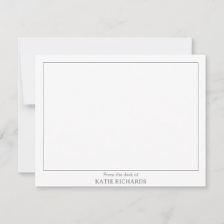 Minimalistisch Vom Schreibtisch des Square Border  Mitteilungskarte