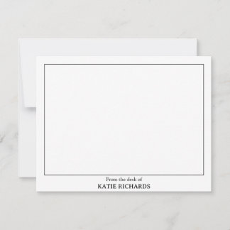Minimalistisch Vom Schreibtisch des Square Border Mitteilungskarte