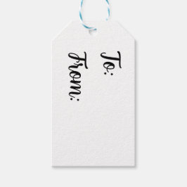 Minimalistisch von und zu Geschenksmarken Geschenkanhänger