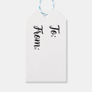 Minimalistisch von und zu Geschenksmarken Geschenkanhänger