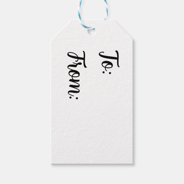 Minimalistisch von und zu Geschenksmarken Geschenkanhänger (Vorderseite)