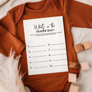 Minimalistisch, was die Tasche Baby Showspielkarte Einladung