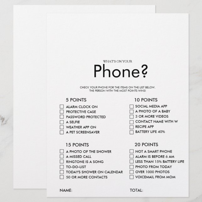 Minimalistisch Was ist auf deinem Handy-Brautparty (Vorne/Hinten)