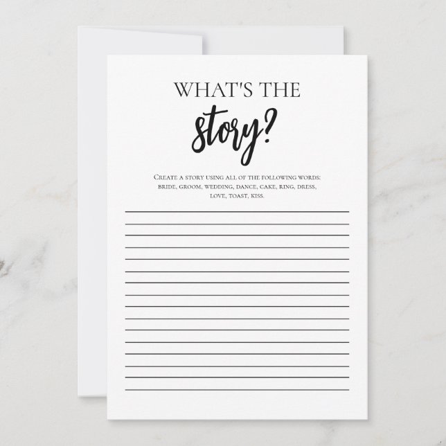 Minimalistisch Was ist die Story Brautparty Card? Einladung (Vorderseite)