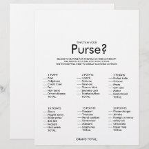 Minimalistisch Was ist in deinem Purse-Brautparty-