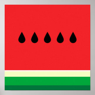 Minimalistisch Watermelon Poster