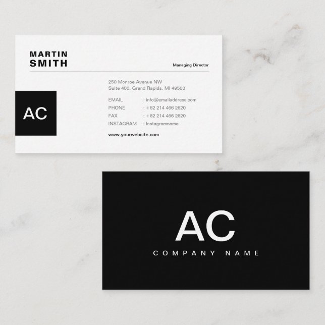 Minimalistisch, weiß, einfach, Beruflich, Boho, Visitenkarte (Vorne/Hinten)