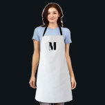 Minimalistisch-weiß-schwarz-modern-monogramm Schürze<br><div class="desc">Minimalistische,  schwarz moderne Monogramm Anfangsbuchstaben Schürze. Schwarz Erstaufnahme auf weißem,  schlichtem,  solidem Hintergrund. Minimalistisches,  modernes,  elegantes,  stilvolles Design. Unisex. Erhältlich in vielen Größen. Geeignet für Köche,  Koch,  Keramik,  Keramiken,  Kunsthandwerk,  Küche,  Kochen,  Backen,  Grillen,  Grill,  Geschäfte und Geschäfte etc.</div>