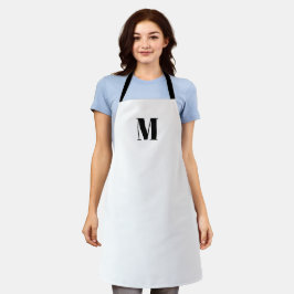 Minimalistisch-weiß-schwarz-modern-monogramm Schürze