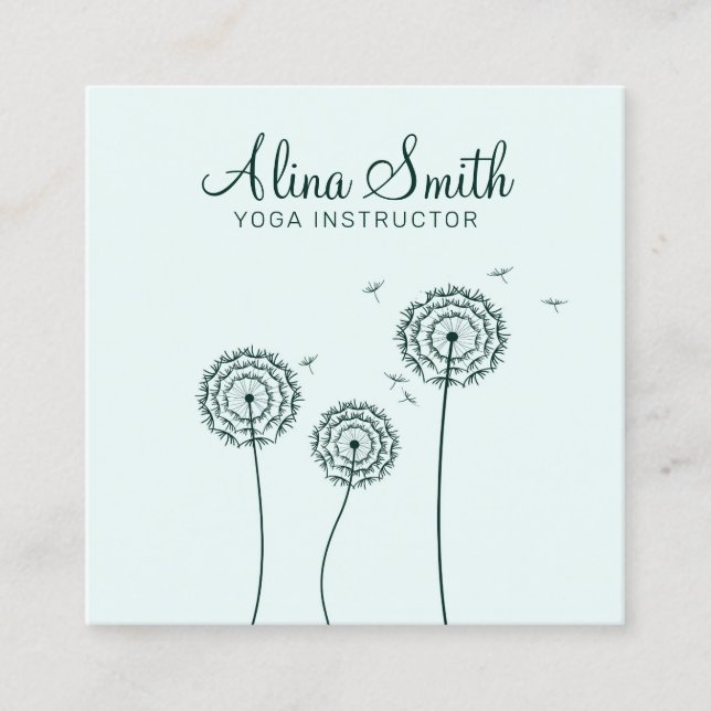 Minimalistisch-Weiße Kronleuchter Blume Yoga QR Quadratische Visitenkarte (Vorderseite)