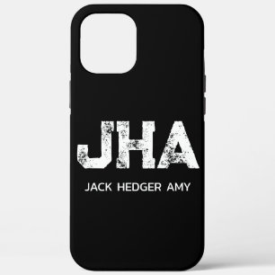 MINIMALISTISCH WEIßES DREIBUCHSTABIGES MONOGRAMM N Case-Mate iPhone HÜLLE