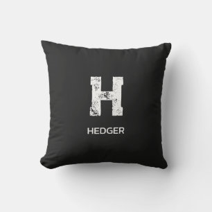 MINIMALISTISCH WEISSES EIN-BUCHSTABEN-MONOGRAMM NA KISSEN