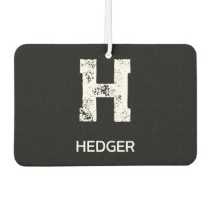 MINIMALISTISCH WEIßES EIN-BUCHSTABEN-MONOGRAMM NAM AUTOLUFTERFRISCHER