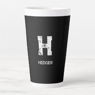 MINIMALISTISCH WEIßES EIN-BUCHSTABEN-MONOGRAMM NAM MILCHTASSE