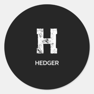 MINIMALISTISCH WEIßES EIN-BUCHSTABEN-MONOGRAMM NAM RUNDER AUFKLEBER