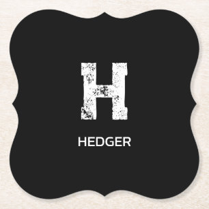 MINIMALISTISCH WEIßES EIN-BUCHSTABEN-MONOGRAMM NAM UNTERSETZER