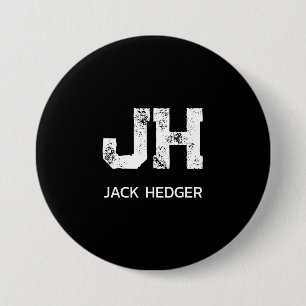 MINIMALISTISCH WEIßES ZWEI-BUCHSTABEN-MONOGRAMM NA BUTTON
