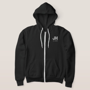 MINIMALISTISCH WEIßES ZWEIBUCHSTABIGES MONOGRAMM N HOODIE