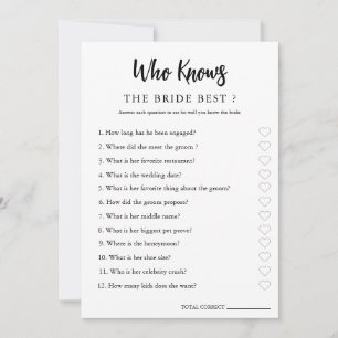 Minimalistisch, wer die Couple Brautparty Card ken Save The Date