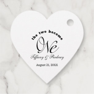 Minimalistisch werden die beiden zu einer Hochzeit Geschenkanhänger