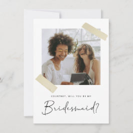 Minimalistisch werden Sie meine Bridesmaid-Vorschl Dankeskarte