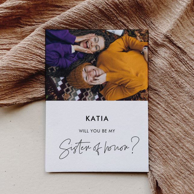 Minimalistisch Werden Sie meine Ehrenkarte sein? Einladung (Von Creator hochgeladen)