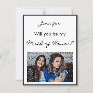 Minimalistisch Werden Sie meine Trauzeugin-Fotokar