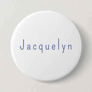 Minimalistisch White Blue Schlicht Elegante Modern Button
