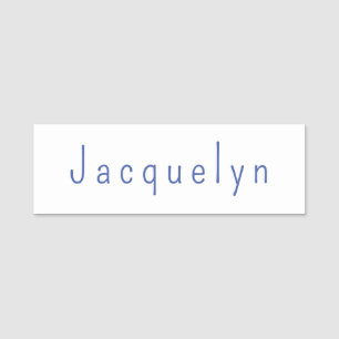 Minimalistisch White Blue Schlicht Elegante Modern Namensschild