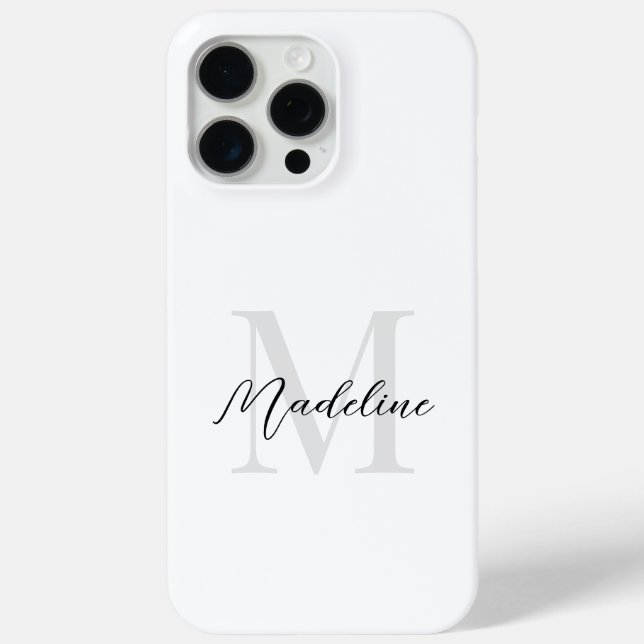 Minimalistisch-White-Script-Kalligraphie Case-Mate iPhone Hülle (Rückseite)