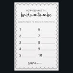 Minimalistisch Wie alt war der Flyer des Brautdusc<br><div class="desc">Dieser niedlich minimalistische, wie alt die Braut war, um Brautparty zu werden, wurde für die Scalloped Border Collection konzipiert und zeichnet sich durch ein klassisches Design mit einer einzigartigen Drehung aus - die geschmolzene Grenze ist eine Art von Art und wird diesem Spiel sicherlich ein kleines Retro-Gefühl verleihen. Wenn Sie...</div>