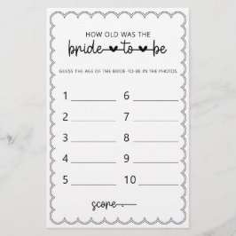 Minimalistisch Wie alt war der Flyer des Brautdusc