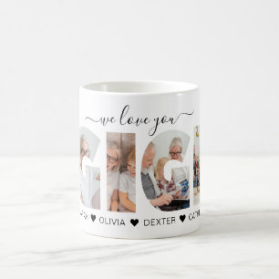 Minimalistisch Wir Liebe Sie GIGI FotoCollage Kaffeetasse