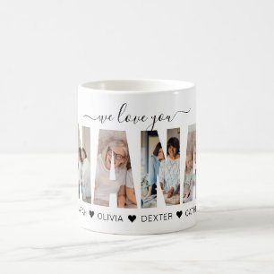 Minimalistisch Wir Liebe Sie Nana Foto Collage Kaffeetasse