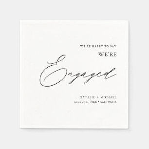 Minimalistisch Wir sind eine Verlobte Vertragspart Serviette