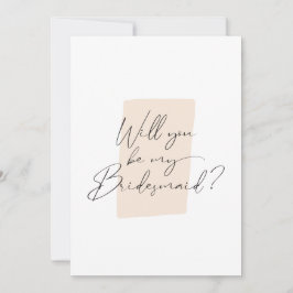 Minimalistisch wirst du meine Bridesmaid-Seite sei Einladung