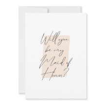 Minimalistisch wirst du meine Trauzeugin trostlos