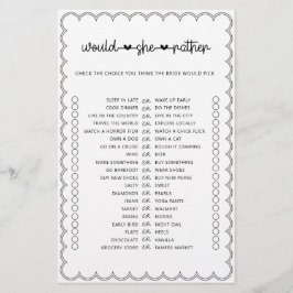 Minimalistisch, würde sie lieber Brautparty-Game-F Flyer