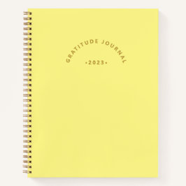 Minimalistisch-Yellow-Year Arch Dankesblatt Notizbuch