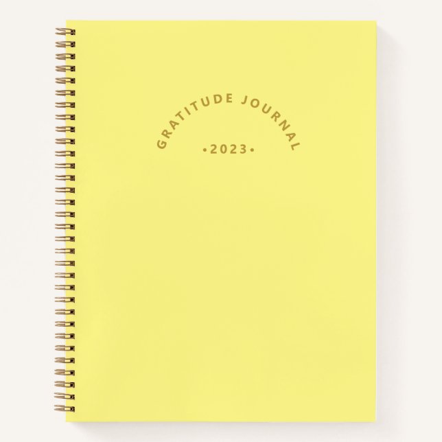 Minimalistisch-Yellow-Year Arch Dankesblatt Notizbuch (Vorderseite)
