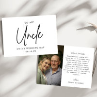 Minimalistisch zu meinem Onkel am Hochzeitstag