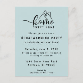 Minimalistisch Zuhause Sweet Zuhause Housewarming Postkarte