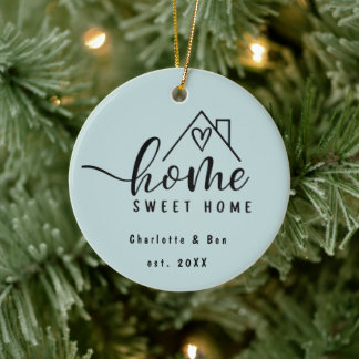 Minimalistisch Zuhause Sweet Zuhause Personalisier Keramik Ornament