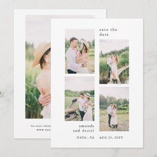 Minimalistische 5 benutzerdefinierte Foto Hochzeit Einladung